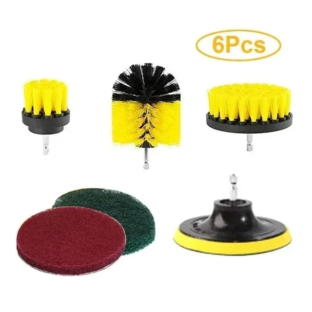 Electric Drill Brush Tire Brush Set Bathroom Plastic Round Cleaning Brush Multifunctional Household Cleaning Tool Accessories