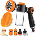 Pet Dog Shower Adjustable Mode High-pressure Sprayer Nozzle Hose Gun Cleaning Bath Water Foam Soap Foam Lance Sprayer Clean Tool