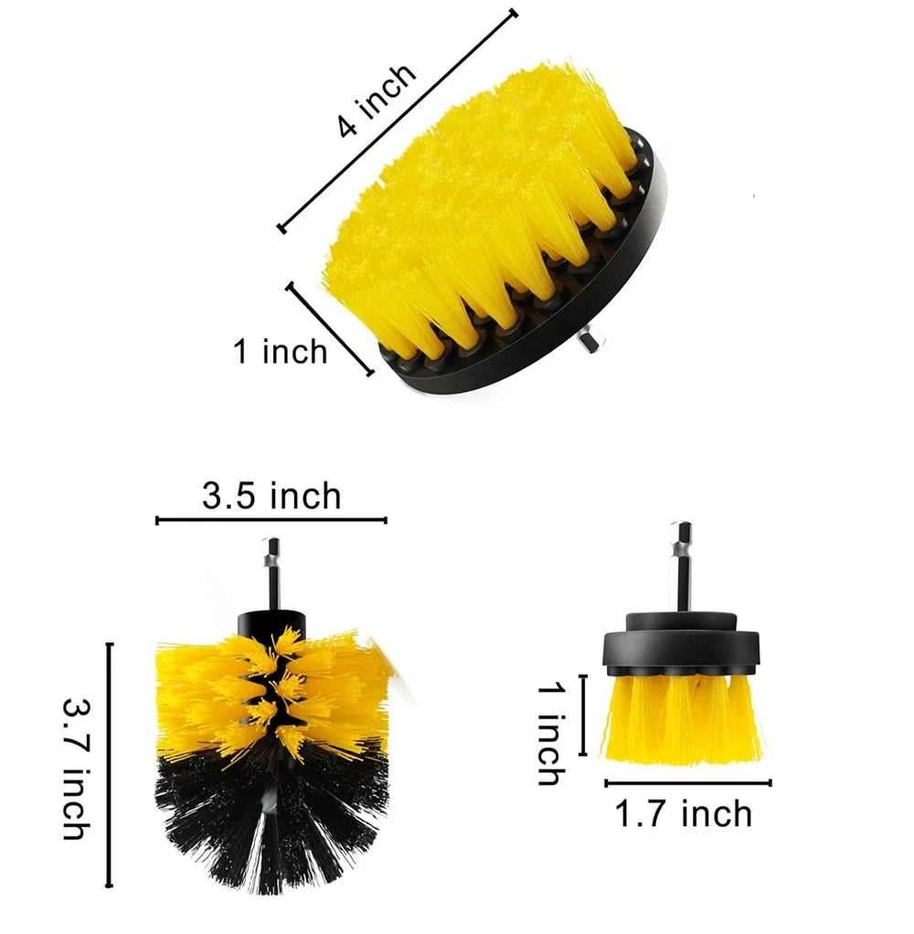 Electric Drill Brush Tire Brush Set Bathroom Plastic Round Cleaning Brush Multifunctional Household Cleaning Tool Accessories
