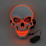 New Horror Halloween LED Skull Mask Glowing Party Purge Mask Luminous Neon Led Light Masque Masquerade Party Masks Cosplay