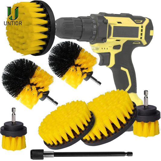 Electric Drill Brush Tire Brush Set Bathroom Plastic Round Cleaning Brush Multifunctional Household Cleaning Tool Accessories