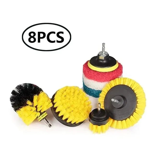 Electric Drill Brush Tire Brush Set Bathroom Plastic Round Cleaning Brush Multifunctional Household Cleaning Tool Accessories