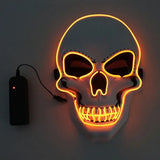 New Horror Halloween LED Skull Mask Glowing Party Purge Mask Luminous Neon Led Light Masque Masquerade Party Masks Cosplay
