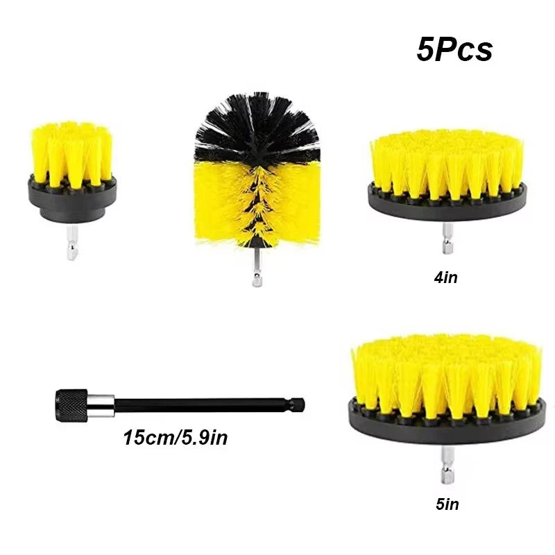 Electric Drill Brush Tire Brush Set Bathroom Plastic Round Cleaning Brush Multifunctional Household Cleaning Tool Accessories