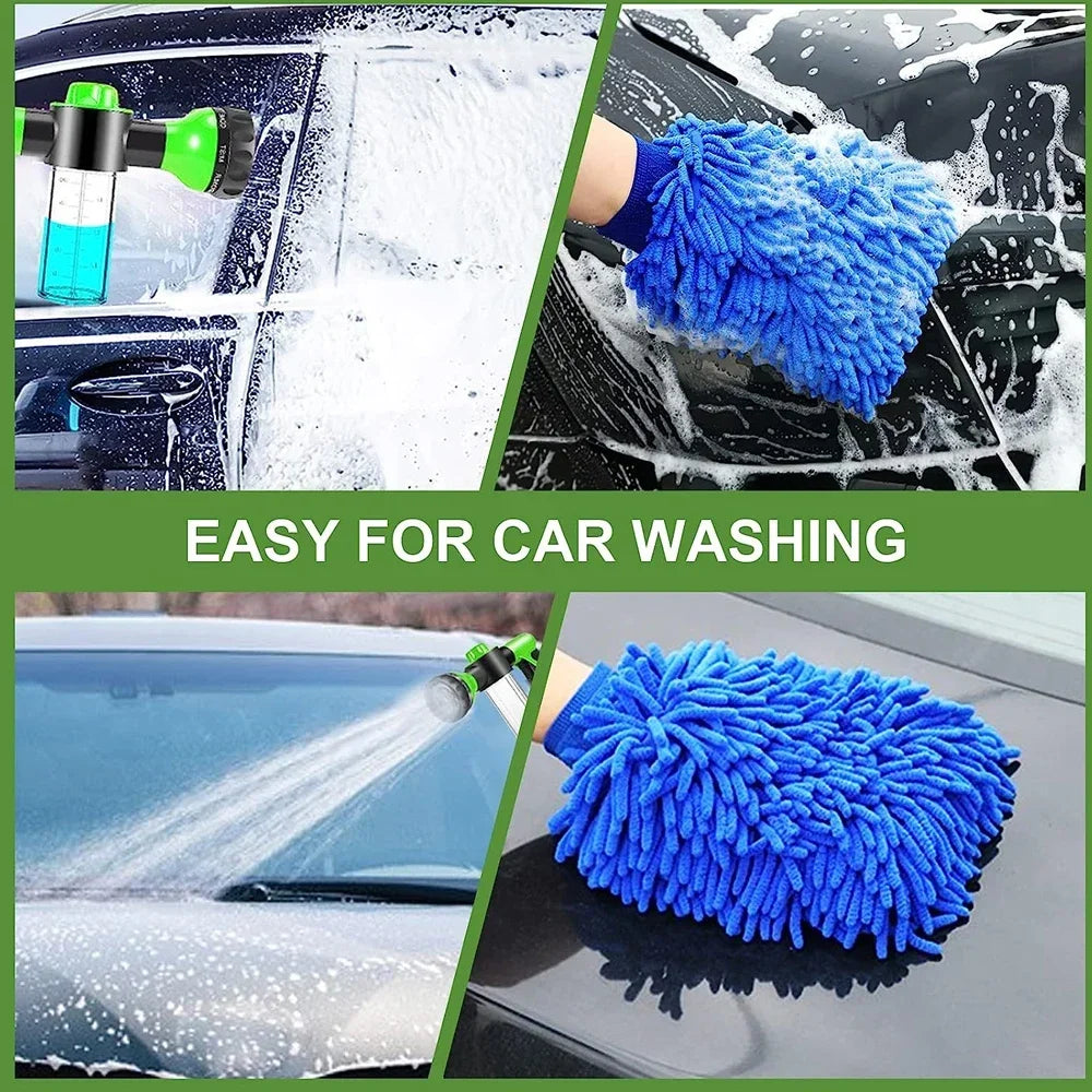8 in 1 High Pressure Foam Pet Shower Gun Adjustable Hose Nozzle Multifunctional Tool for Dog Cat Bath Garden Vehicle Washing