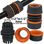 KESLA 2pcs 1/2" 3/4" Garden Hose Adapter 16mm Quick Connector Stop Plug Coupler Joint Water Irrigation Tube Repair Extender
