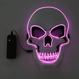 New Horror Halloween LED Skull Mask Glowing Party Purge Mask Luminous Neon Led Light Masque Masquerade Party Masks Cosplay