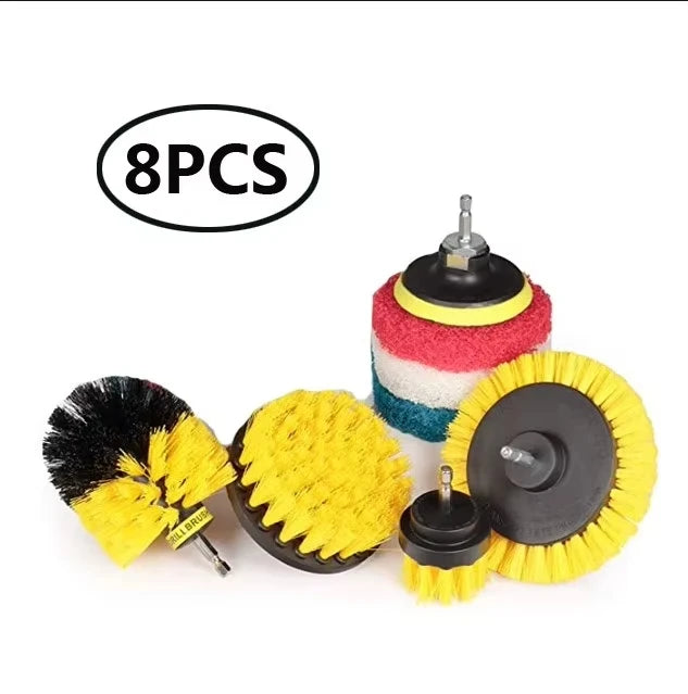 Electric Drill Brush Tire Brush Set Bathroom Plastic Round Cleaning Brush Multifunctional Household Cleaning Tool Accessories