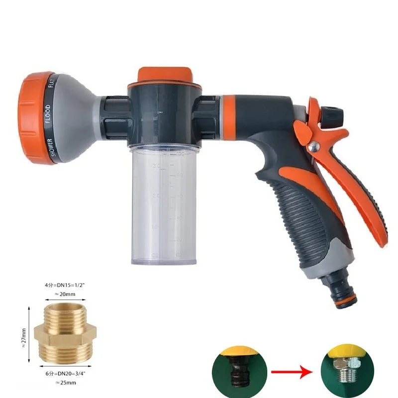 Pet Dog Shower Adjustable Mode High-pressure Sprayer Nozzle Hose Gun Cleaning Bath Water Foam Soap Foam Lance Sprayer Clean Tool