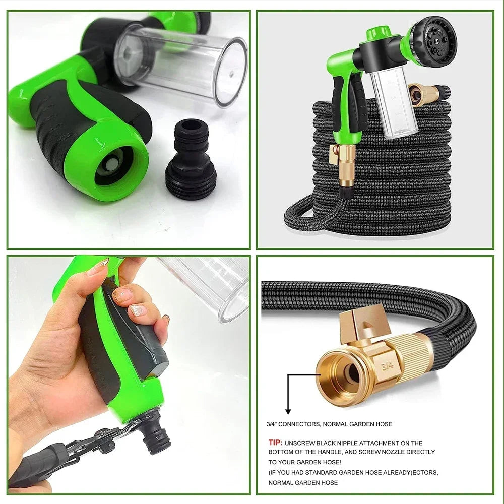 8 in 1 High Pressure Foam Pet Shower Gun Adjustable Hose Nozzle Multifunctional Tool for Dog Cat Bath Garden Vehicle Washing
