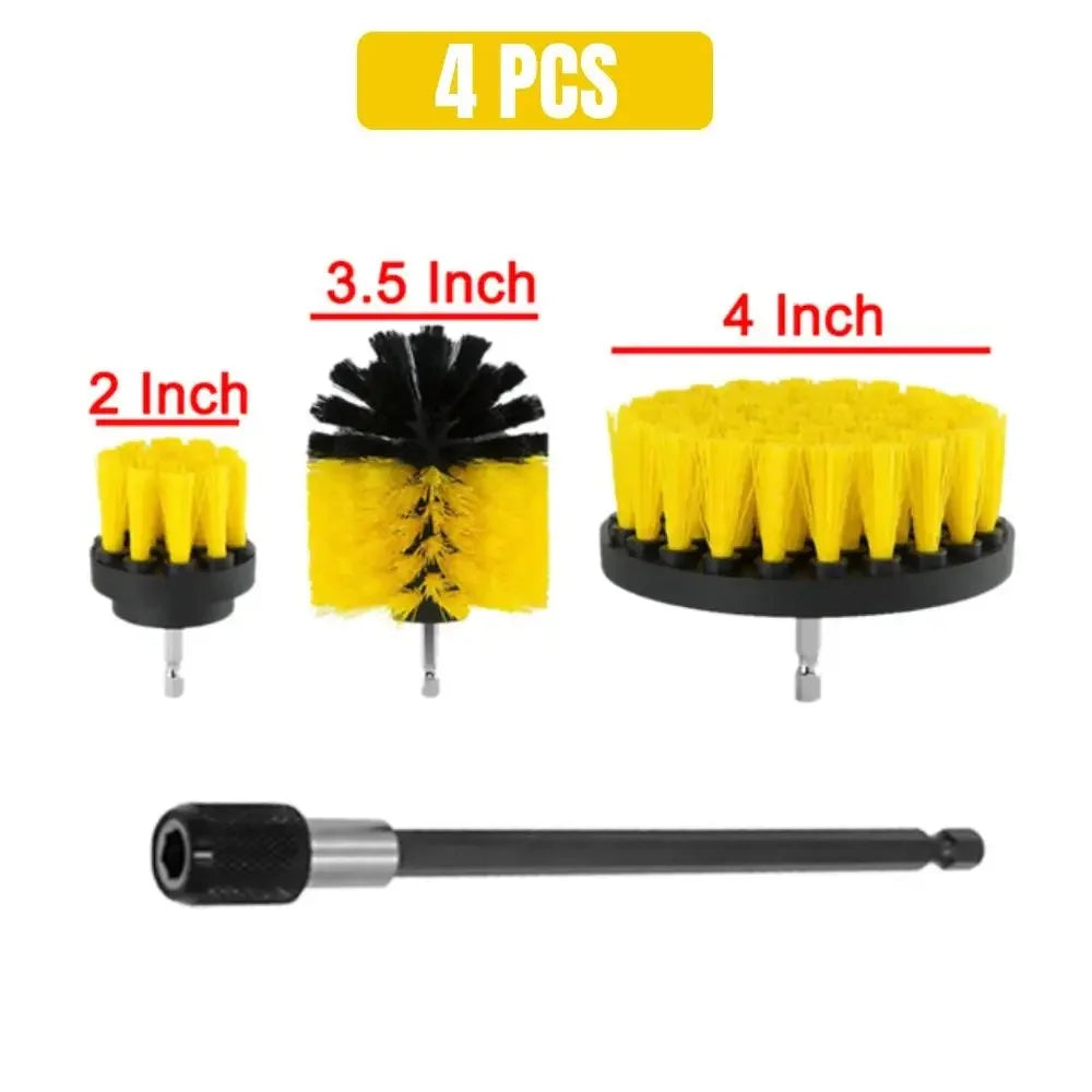 Electric Drill Brush Tire Brush Set Bathroom Plastic Round Cleaning Brush Multifunctional Household Cleaning Tool Accessories