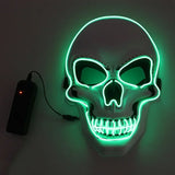 New Horror Halloween LED Skull Mask Glowing Party Purge Mask Luminous Neon Led Light Masque Masquerade Party Masks Cosplay